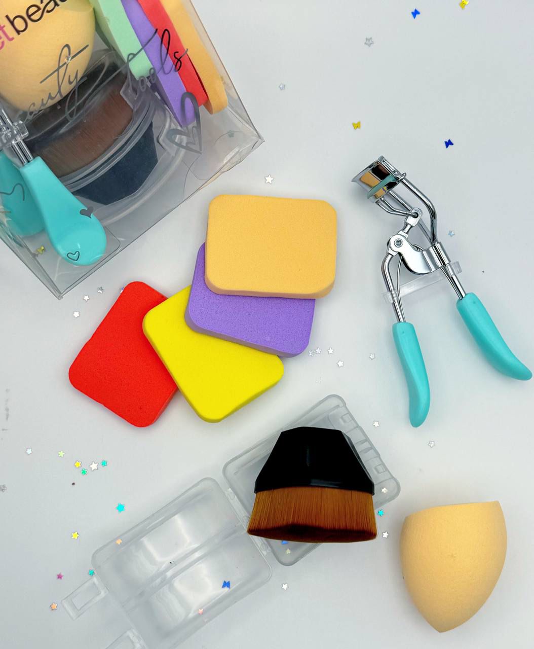 ✨ Set de Esponjas + Rizador + Brocha Difuminadora ✨